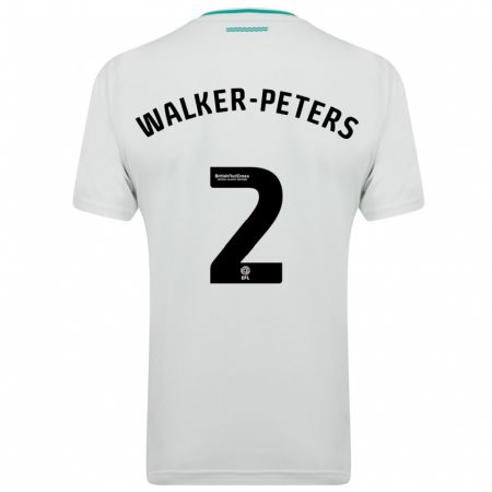 Kandiny Enfant Maillot Kyle Walker-Peters #2 Blanc Tenues Extérieur 2023/24 T-Shirt