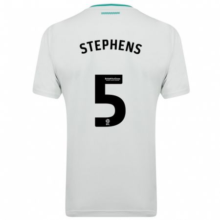 Kandiny Enfant Maillot Jack Stephens #5 Blanc Tenues Extérieur 2023/24 T-Shirt