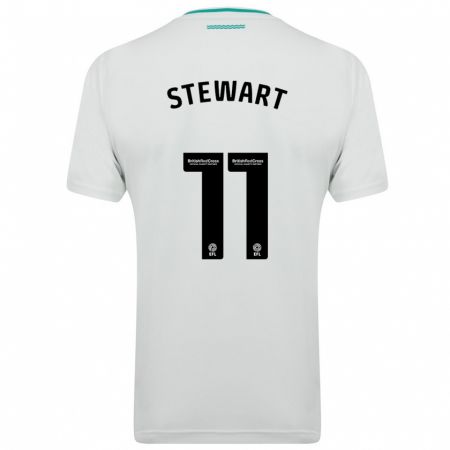 Kandiny Enfant Maillot Ross Stewart #11 Blanc Tenues Extérieur 2023/24 T-Shirt