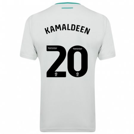 Kandiny Enfant Maillot Kamaldeen Sulemana #20 Blanc Tenues Extérieur 2023/24 T-Shirt