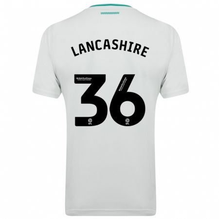 Kandiny Enfant Maillot Olly Lancashire #36 Blanc Tenues Extérieur 2023/24 T-Shirt