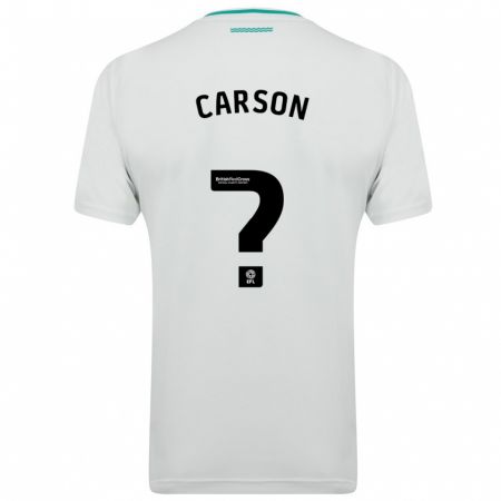 Kandiny Enfant Maillot Matty Carson #0 Blanc Tenues Extérieur 2023/24 T-Shirt