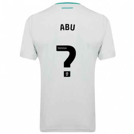 Kandiny Enfant Maillot Derrick Abu #0 Blanc Tenues Extérieur 2023/24 T-Shirt