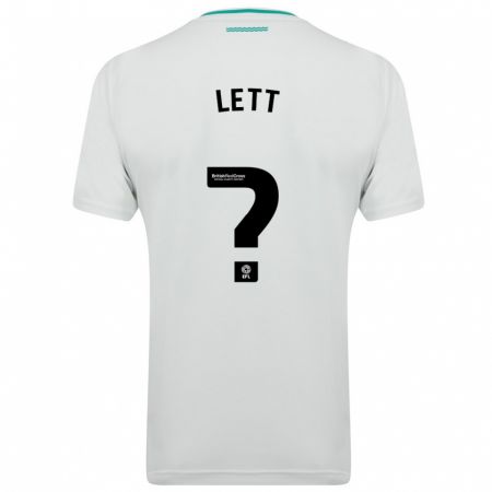 Kandiny Enfant Maillot Josh Lett #0 Blanc Tenues Extérieur 2023/24 T-Shirt
