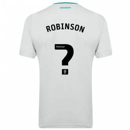 Kandiny Enfant Maillot Jay Robinson #0 Blanc Tenues Extérieur 2023/24 T-Shirt