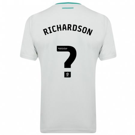 Kandiny Enfant Maillot Cale Richardson #0 Blanc Tenues Extérieur 2023/24 T-Shirt