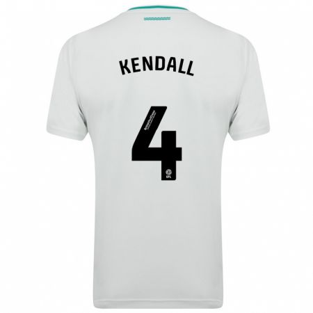 Kandiny Enfant Maillot Lucia Kendall #4 Blanc Tenues Extérieur 2023/24 T-Shirt