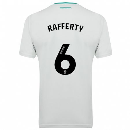 Kandiny Enfant Maillot Laura Rafferty #6 Blanc Tenues Extérieur 2023/24 T-Shirt