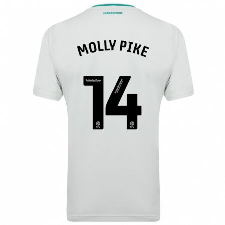 Kandiny Enfant Maillot Molly Pike #14 Blanc Tenues Extérieur 2023/24 T-Shirt