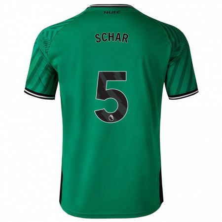 Kandiny Enfant Maillot Fabian Schär #5 Vert Tenues Extérieur 2023/24 T-Shirt