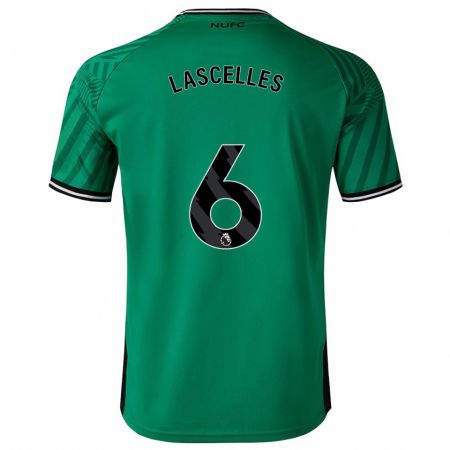 Kandiny Enfant Maillot Jamaal Lascelles #6 Vert Tenues Extérieur 2023/24 T-Shirt