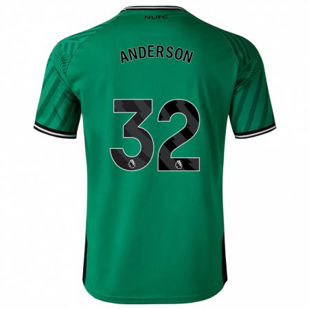 Kandiny Enfant Maillot Elliot Anderson #32 Vert Tenues Extérieur 2023/24 T-Shirt