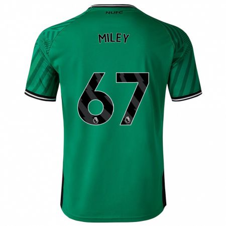 Kandiny Enfant Maillot Lewis Miley #67 Vert Tenues Extérieur 2023/24 T-Shirt