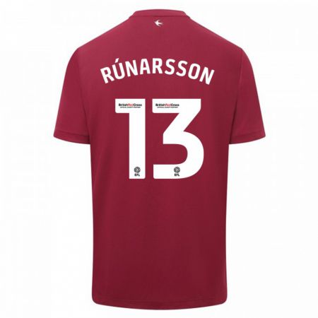 Kandiny Enfant Maillot Rúnar Alex Rúnarsson #13 Rouge Tenues Extérieur 2023/24 T-Shirt
