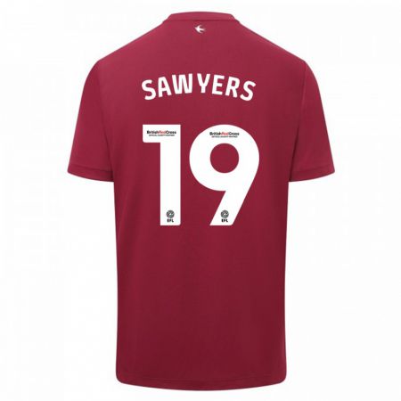 Kandiny Enfant Maillot Romaine Sawyers #19 Rouge Tenues Extérieur 2023/24 T-Shirt