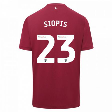 Kandiny Enfant Maillot Manolis Siopis #23 Rouge Tenues Extérieur 2023/24 T-Shirt
