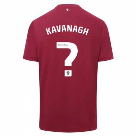 Kandiny Enfant Maillot Ryan Kavanagh #0 Rouge Tenues Extérieur 2023/24 T-Shirt