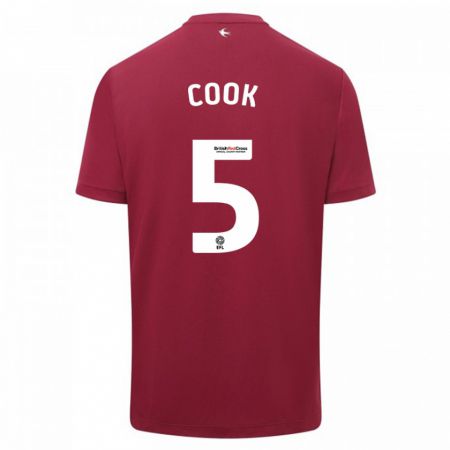 Kandiny Enfant Maillot Freddie Cook #5 Rouge Tenues Extérieur 2023/24 T-Shirt