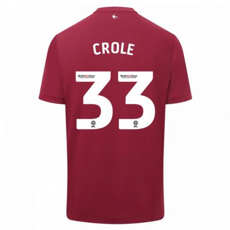 Kandiny Enfant Maillot James Crole #33 Rouge Tenues Extérieur 2023/24 T-Shirt