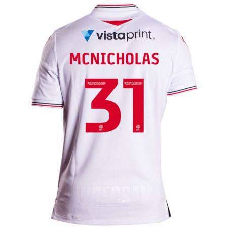 Kandiny Enfant Maillot Luke Mcnicholas #31 Blanc Tenues Extérieur 2023/24 T-Shirt