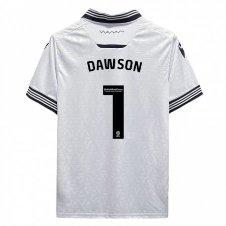 Kandiny Enfant Maillot Cameron Dawson #1 Blanc Tenues Extérieur 2023/24 T-Shirt