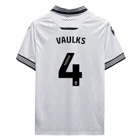Kandiny Enfant Maillot Will Vaulks #4 Blanc Tenues Extérieur 2023/24 T-Shirt