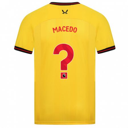 Kandiny Enfant Maillot Fernando Macedo #0 Jaune Tenues Extérieur 2023/24 T-Shirt