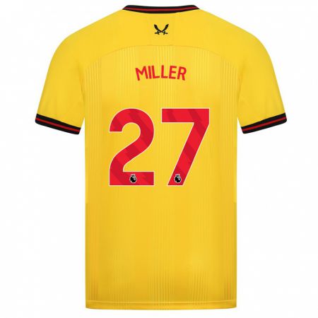Kandiny Enfant Maillot Lara Miller #27 Jaune Tenues Extérieur 2023/24 T-Shirt
