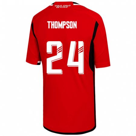 Kandiny Enfant Maillot Jordhy Thompson #24 Rouge Tenues Extérieur 2023/24 T-Shirt
