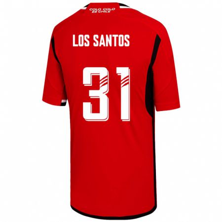 Kandiny Enfant Maillot Matías De Los Santos #31 Rouge Tenues Extérieur 2023/24 T-Shirt