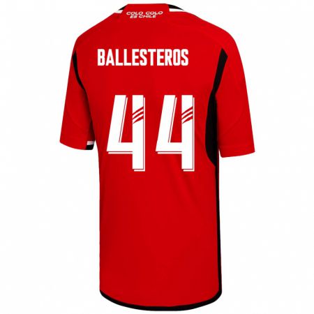 Kandiny Enfant Maillot Martín Ballesteros #44 Rouge Tenues Extérieur 2023/24 T-Shirt