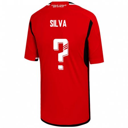 Kandiny Enfant Maillot Bastián Silva #0 Rouge Tenues Extérieur 2023/24 T-Shirt