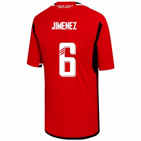 Kandiny Enfant Maillot Yastin Jiménez #6 Rouge Tenues Extérieur 2023/24 T-Shirt