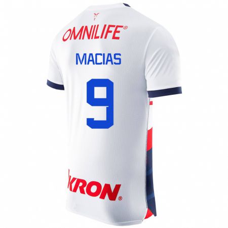 Kandiny Enfant Maillot José Juan Macías #9 Blanc Tenues Extérieur 2023/24 T-Shirt