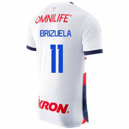 Kandiny Enfant Maillot Isaác Brizuela #11 Blanc Tenues Extérieur 2023/24 T-Shirt