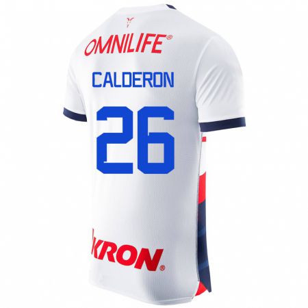 Kandiny Enfant Maillot Cristian Calderón #26 Blanc Tenues Extérieur 2023/24 T-Shirt