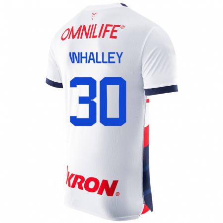 Kandiny Enfant Maillot Óscar Whalley #30 Blanc Tenues Extérieur 2023/24 T-Shirt