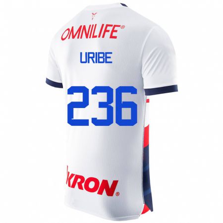 Kandiny Enfant Maillot Juan Uribe #236 Blanc Tenues Extérieur 2023/24 T-Shirt