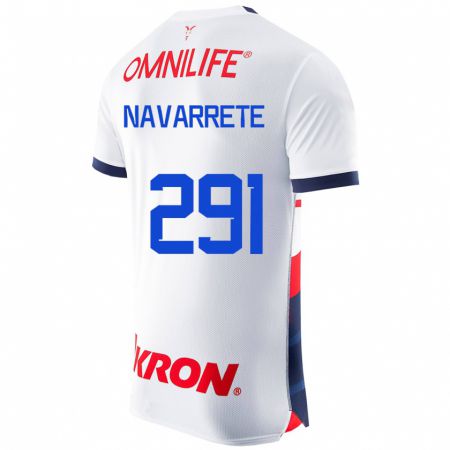 Kandiny Enfant Maillot Cristo Navarrete #291 Blanc Tenues Extérieur 2023/24 T-Shirt