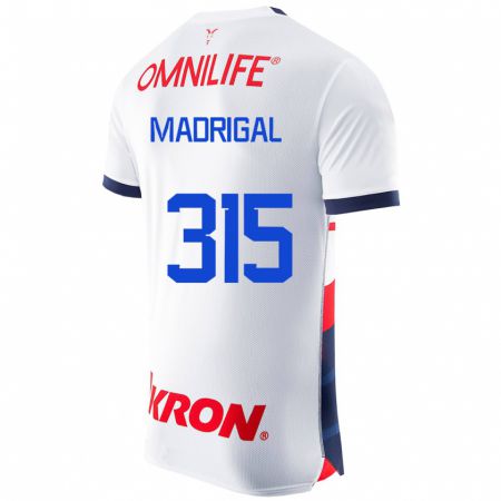 Kandiny Enfant Maillot David Madrigal #315 Blanc Tenues Extérieur 2023/24 T-Shirt