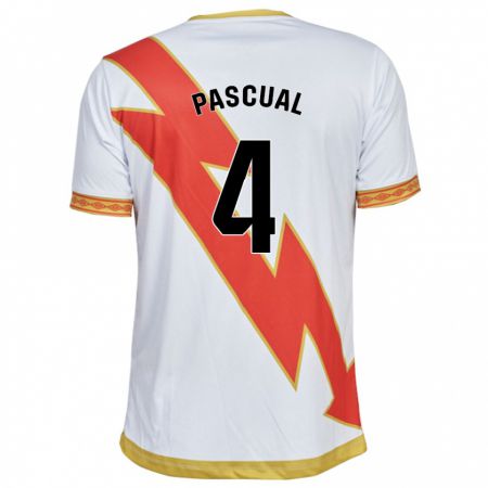 Kandiny Homme Maillot Martín Pascual #4 Blanc Tenues Domicile 2023/24 T-Shirt