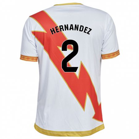Kandiny Homme Maillot Marco Hernández #2 Blanc Tenues Domicile 2023/24 T-Shirt