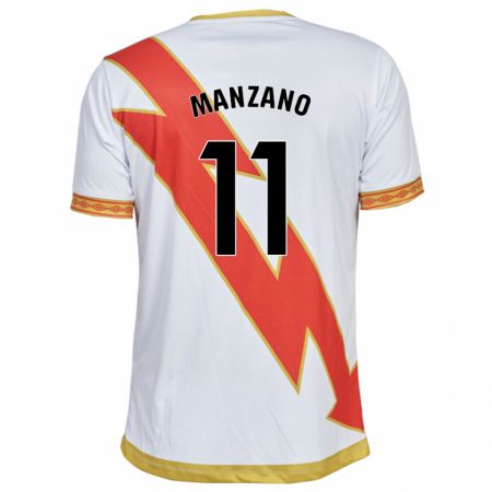 Kandiny Homme Maillot Sergio Manzano #11 Blanc Tenues Domicile 2023/24 T-Shirt