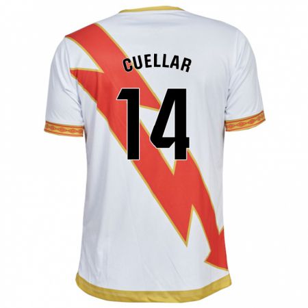 Kandiny Homme Maillot Alberto Cuéllar #14 Blanc Tenues Domicile 2023/24 T-Shirt