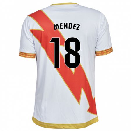 Kandiny Homme Maillot Diego Méndez #18 Blanc Tenues Domicile 2023/24 T-Shirt