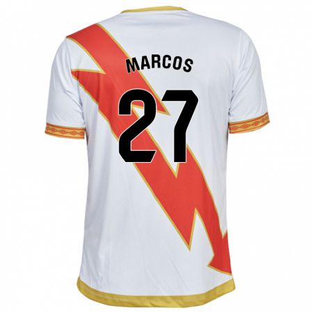 Kandiny Homme Maillot Álvaro Marcos #27 Blanc Tenues Domicile 2023/24 T-Shirt