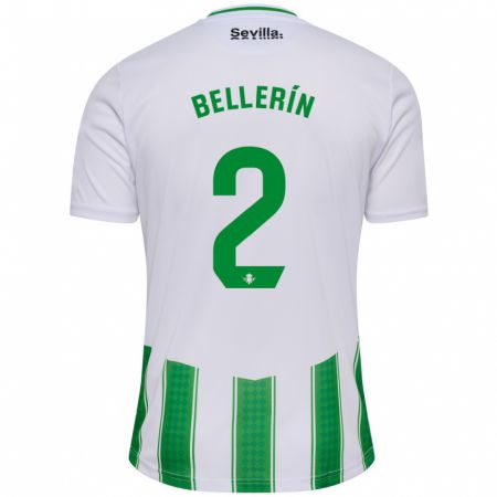 Kandiny Homme Maillot Héctor Bellerín #2 Blanc Tenues Domicile 2023/24 T-Shirt