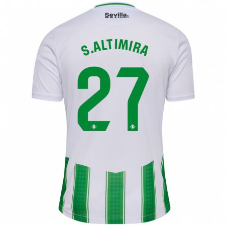 Kandiny Homme Maillot Sergi Altimira #27 Blanc Tenues Domicile 2023/24 T-Shirt