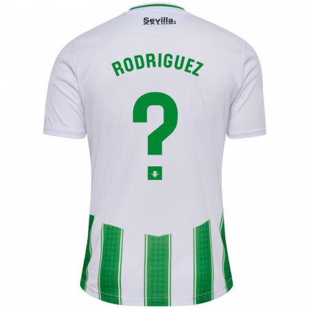 Kandiny Homme Maillot Jesús Rodriguez #0 Blanc Tenues Domicile 2023/24 T-Shirt