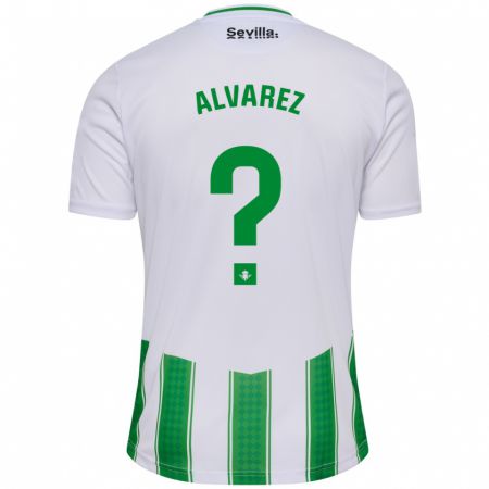 Kandiny Homme Maillot Marco Álvarez #0 Blanc Tenues Domicile 2023/24 T-Shirt